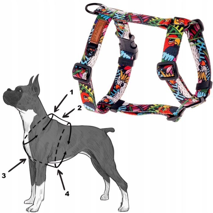 szelki guard antyucieczkowe dla dużego psa labradora l 25 mm  tropical