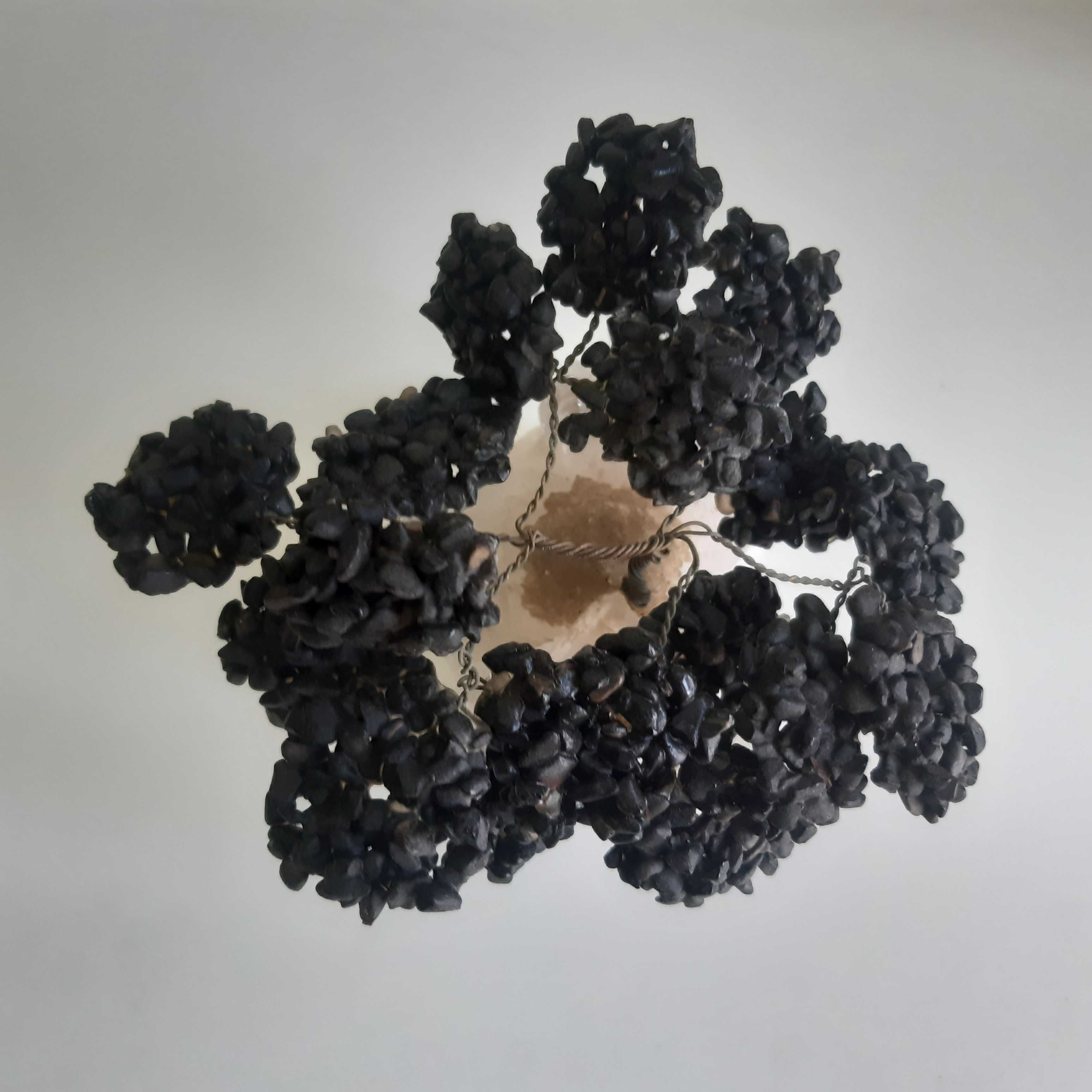 Pequena Árvore Bonsai de Cristais Quartzo Turmalina Negra