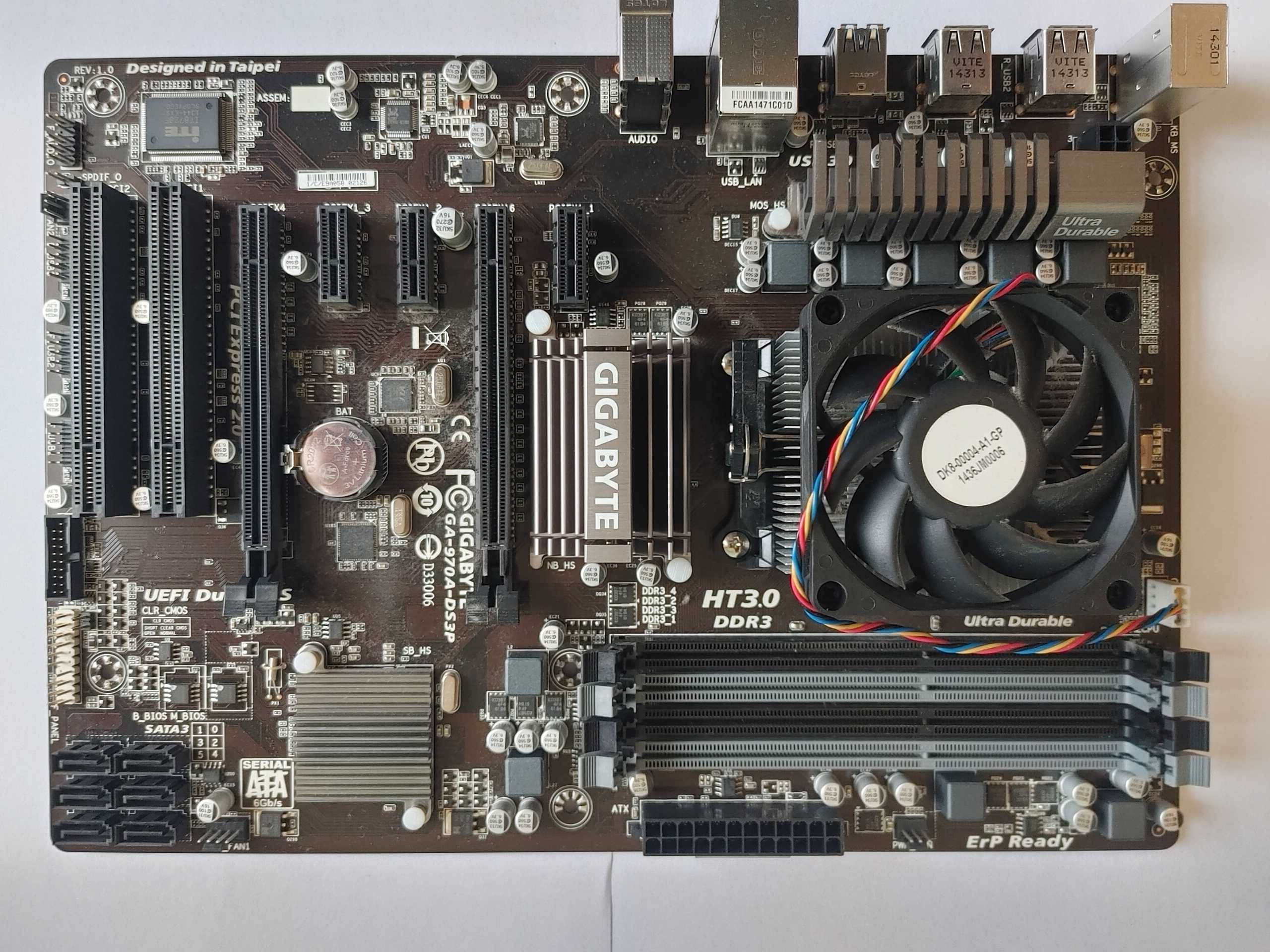 Płyta główna Gigabyte GA-970A-DS3P uszkodzona ze sprawnym AMD FX 6300