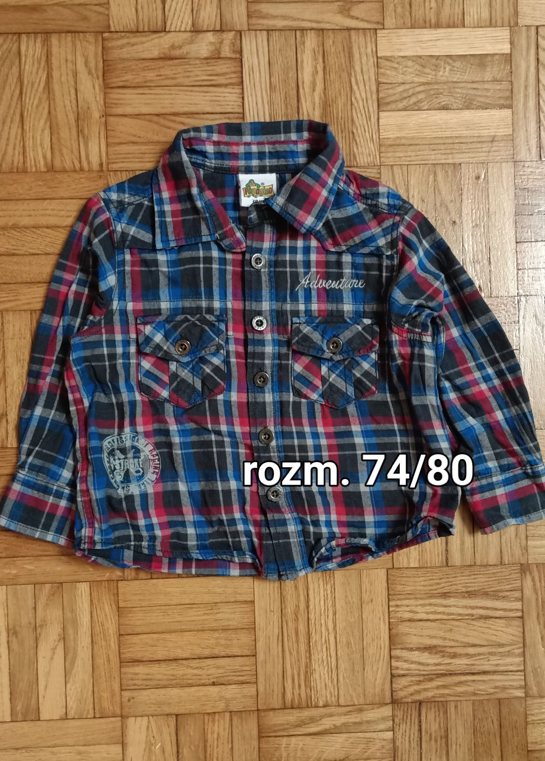 Koszula flanelowa w kratę rozm. 74/80