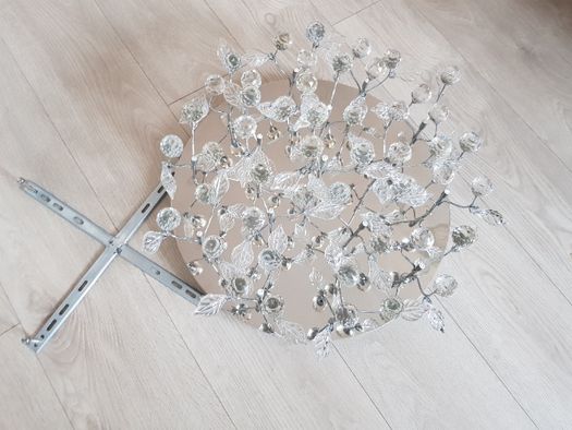 Lampa Plafon Kryształy Listki Glamour średnica ok. 55 cm