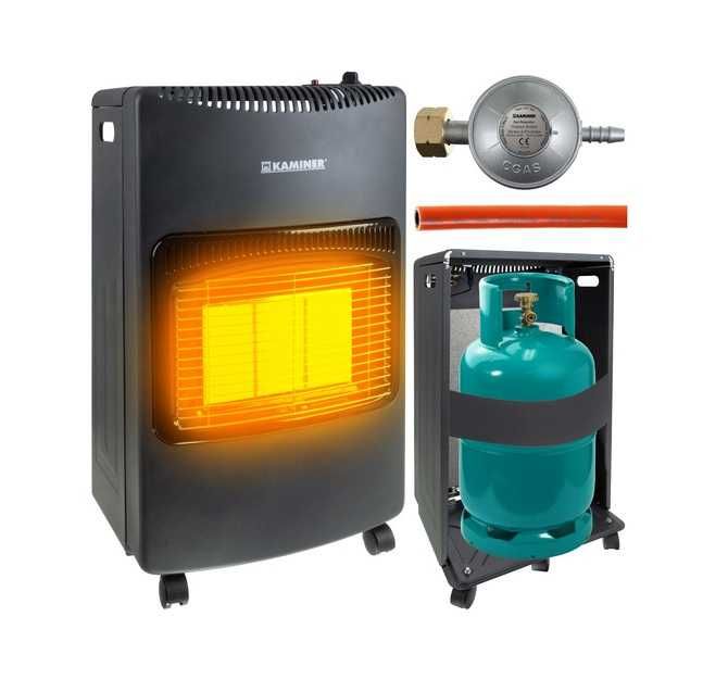 Piecyk gazowy na butlę GAZ do 60 m2 wąż i reduktor Grzejnik PROMIENNIK