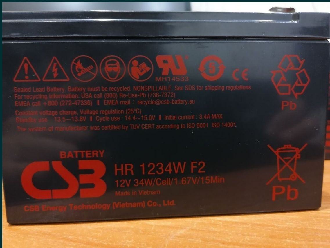 Акумулятор CSB 12V 7,2/9Ah