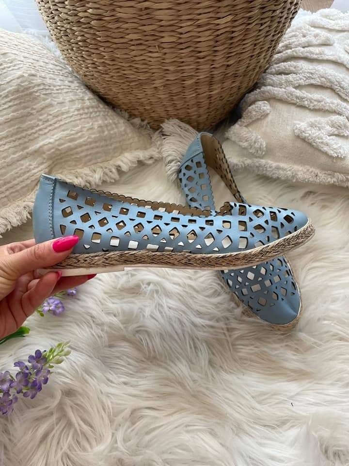 Eleganckie espadryle naturalna skóra kolory