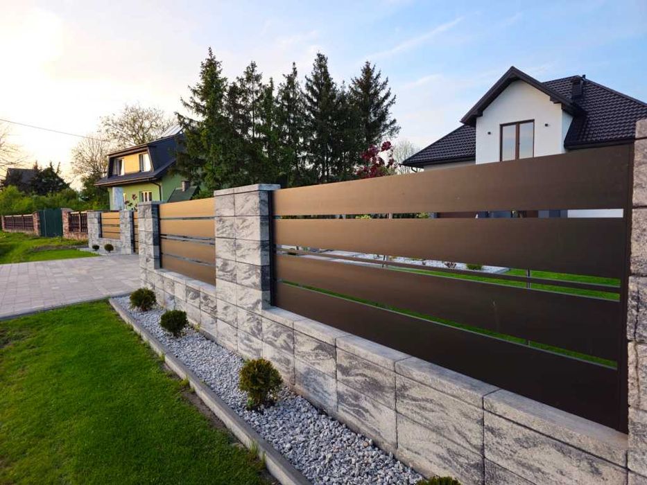 Bramy przesuwne, dwuskrzydłowe, furtki, przęsła- OGRODZENIE ALUMINIOWE