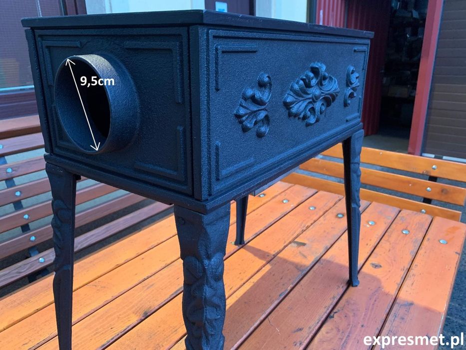 Piec Piecyk Cyganek koza 7kw żeliwny duży kominek koza żeliwna  ogrzew