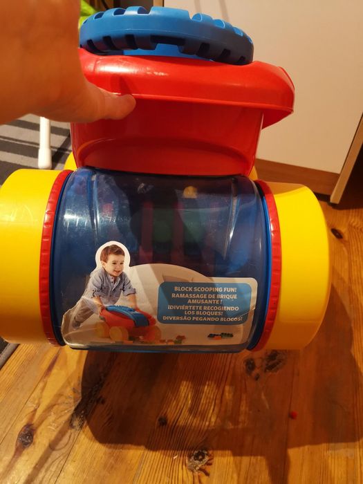 Zbieraczek klocków plus klocki Mega Blocks 80 szt. Fisher Price