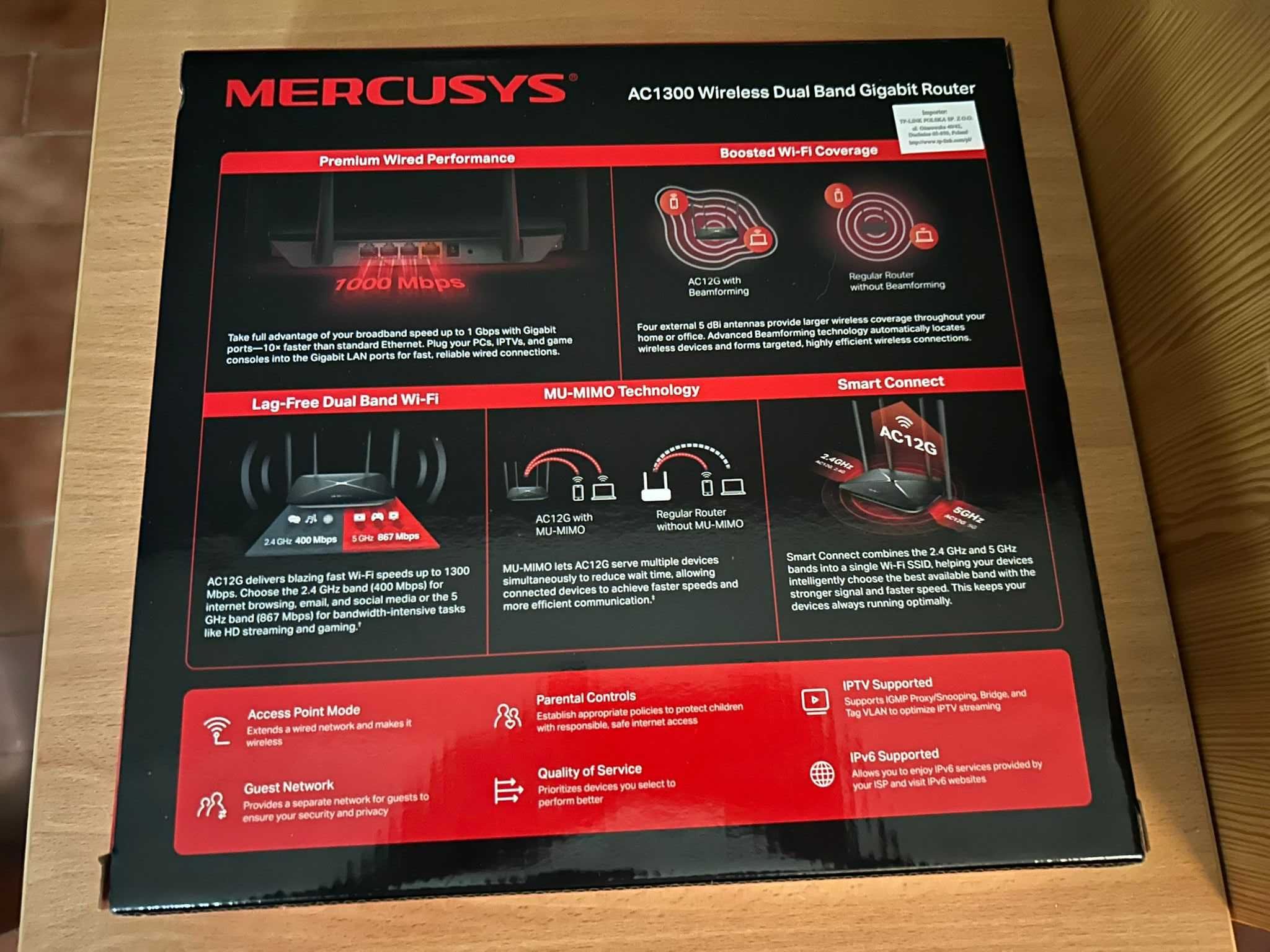 Router Mercusys AC1300 - jak nowy