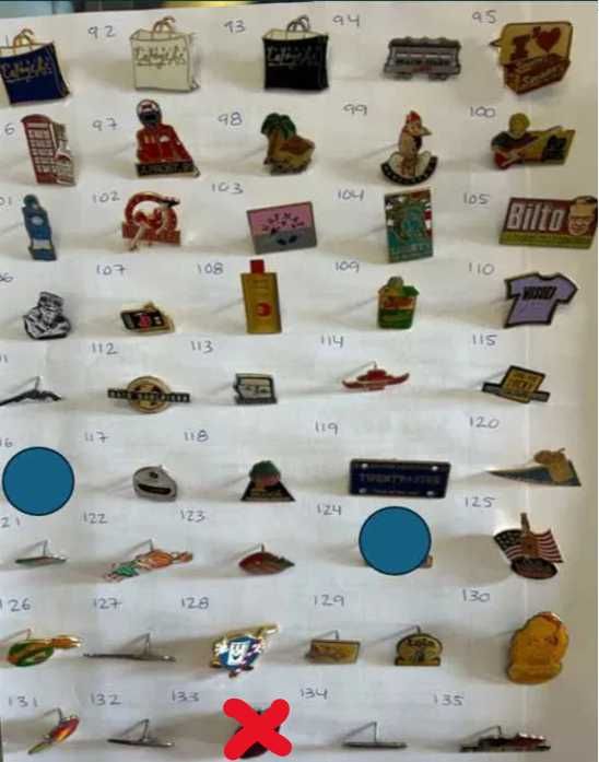 Coleção Pins vintage