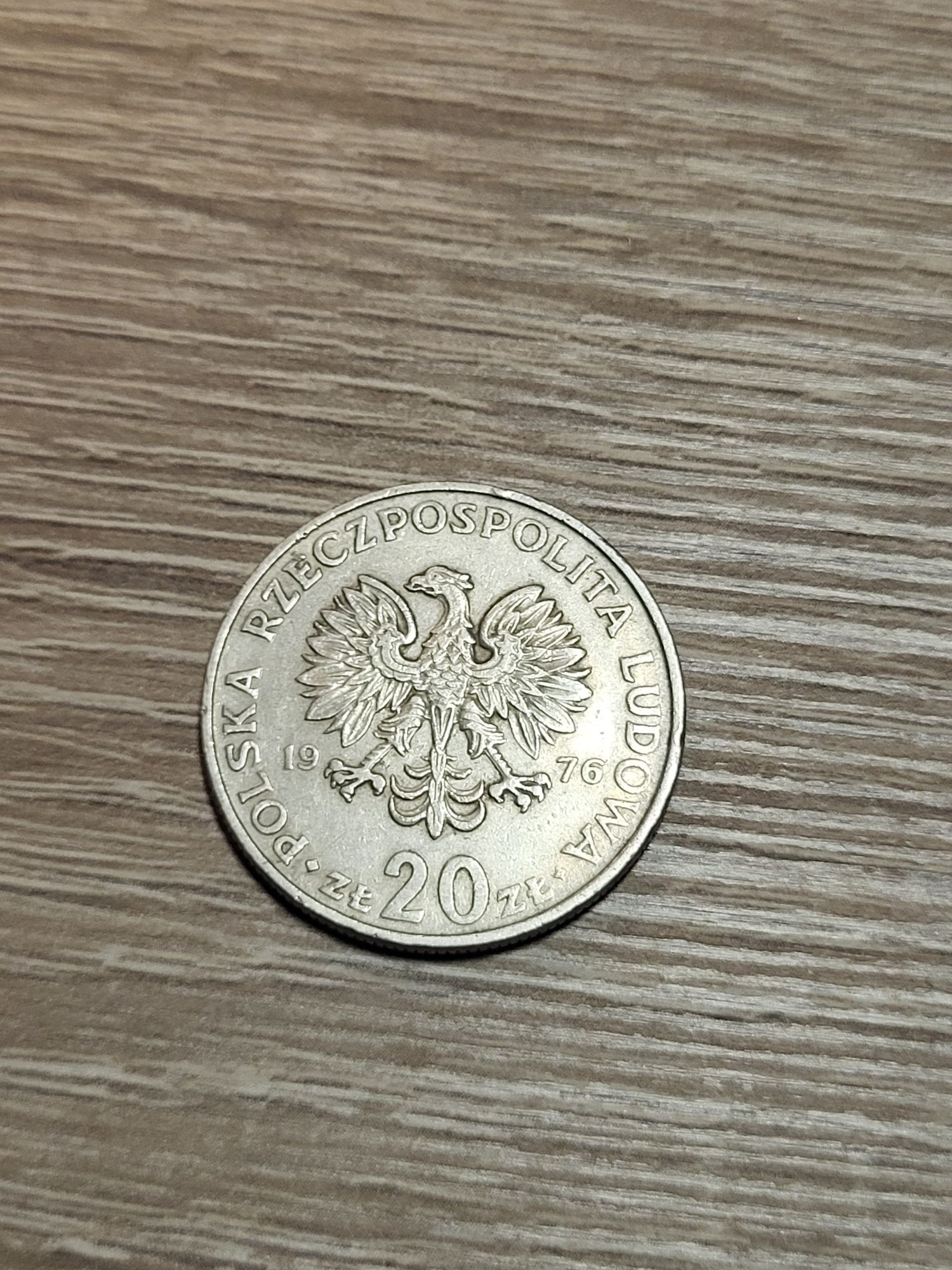 Moneta 20zł Marceli Nowotko PRL 1976r. Bez znaku mennicy