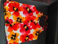 Top floral de alcinhas
