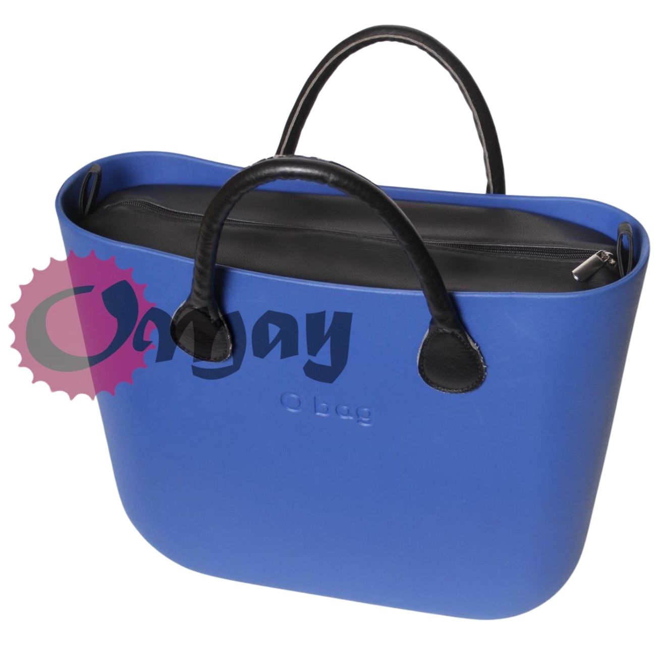 Czarny Mat Eko Skóra organizer do OBAG BAG STANDARD 2 kieszenie OMAY