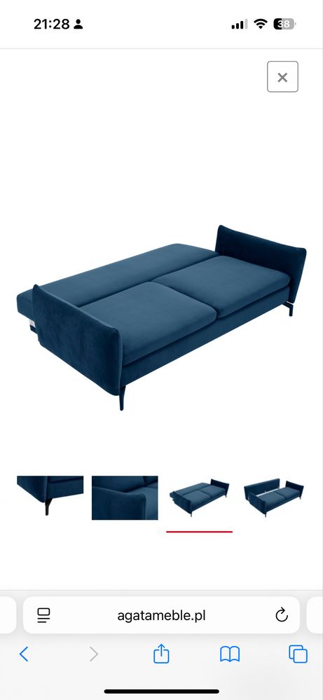 Sofa Midori 3 osobowa - do spania