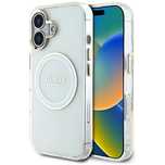 Etui Guess IML Metal Colored Circle Classic Logo MagSafe na iPhone 16