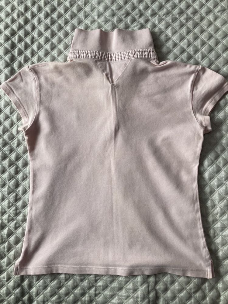 Różowa koszulka t-shirt polo Tommy Hilfiger