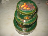 Conjunto 3 Caixas em lata vintage(nunca usadas)