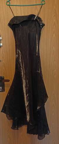 Sukienka czarna długa połyskująca - ORSAY
