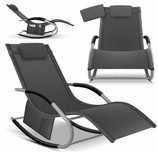 Leżak krzesło ogrodowo ergonomiczny bujany 158x63x85 cm