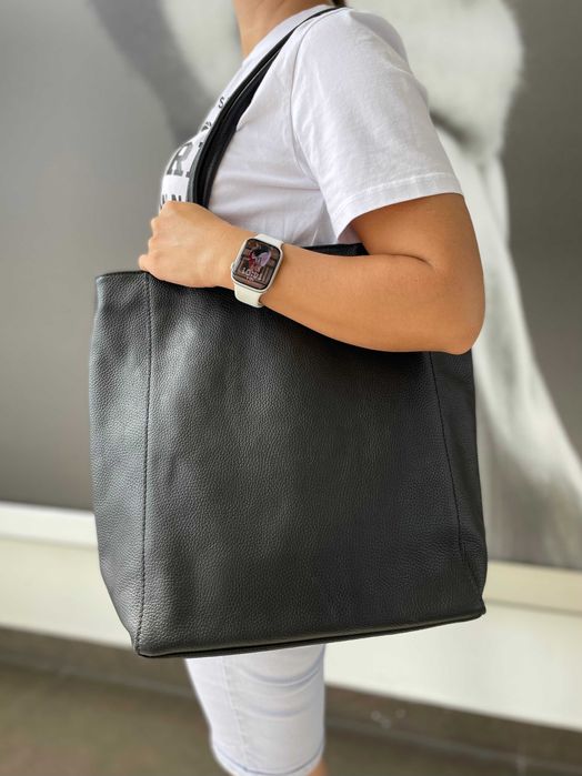 Велика шкіряна сумка шопер Італія