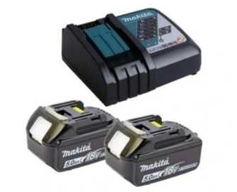 Makita Ładowarka DC18RC + akumulator 2x BL1850B