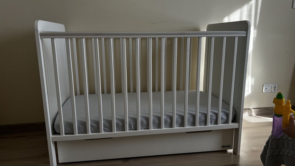 Łóżeczko dziecięce Woodies z materacem