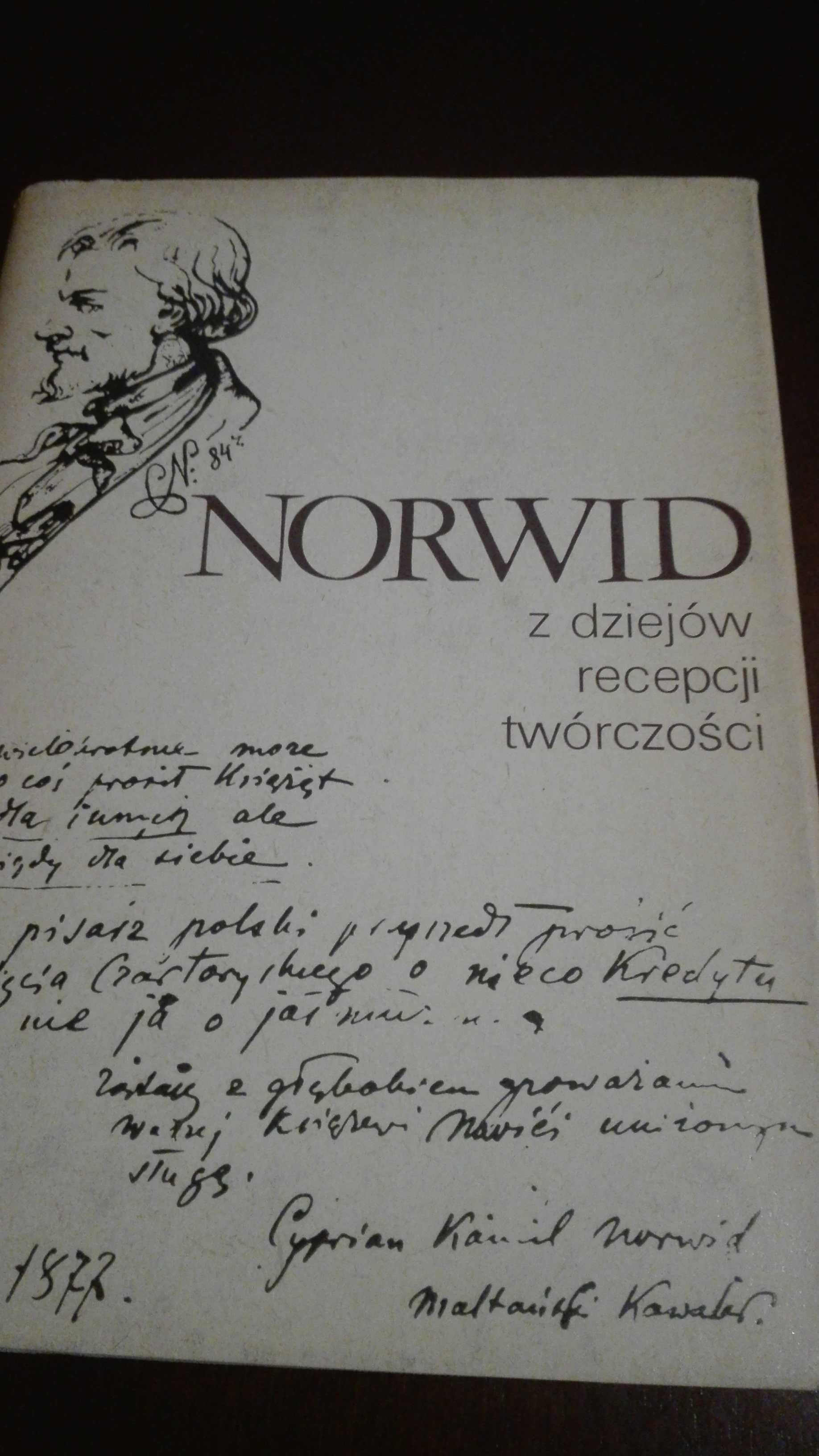 Norwid - z dziejów recepcji twórczości
