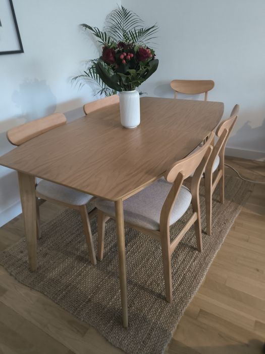 Mesa de jantar extensível madeira