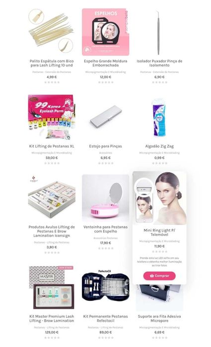 Material Lash Lifting de Pestanas Vários Preços Micropigmentação