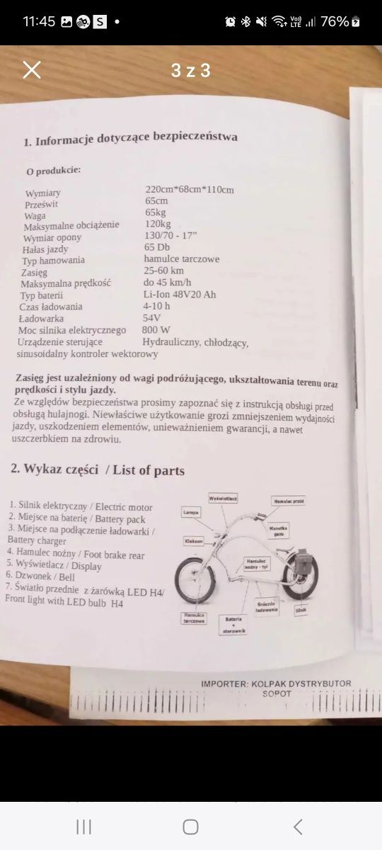 Hulajnogi elektryczne. 2022 A.P.C Motor Company 2szt