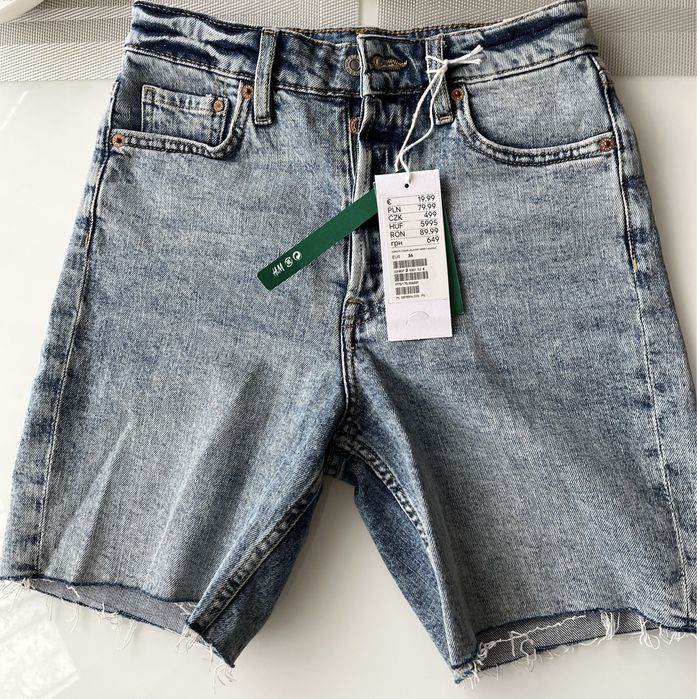 Джинсові шорти бермуди H&M, розмір 36 UK8 шорты бермуды