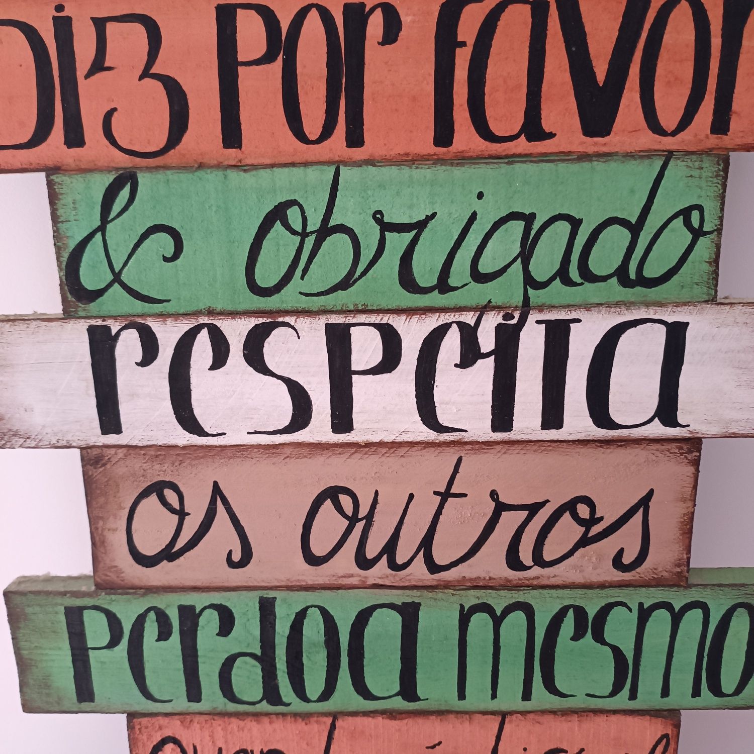 Quadro madeira letras