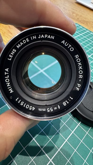 Minolta SR 1 + obiektyw Rokkor-PF 55 mm f/1.8 | stan idealny, Japonia