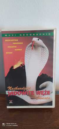 Kaseta VHS Muvi Geographic Najbardziej jadowite węże świata, 1996 r