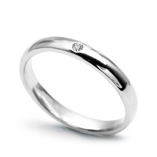 złota obrączka staviori z diamentem