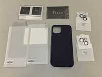 E118 Zestaw Etui Silikonowe Szkło Hartowane Ochrona Aparatu iPhone 13