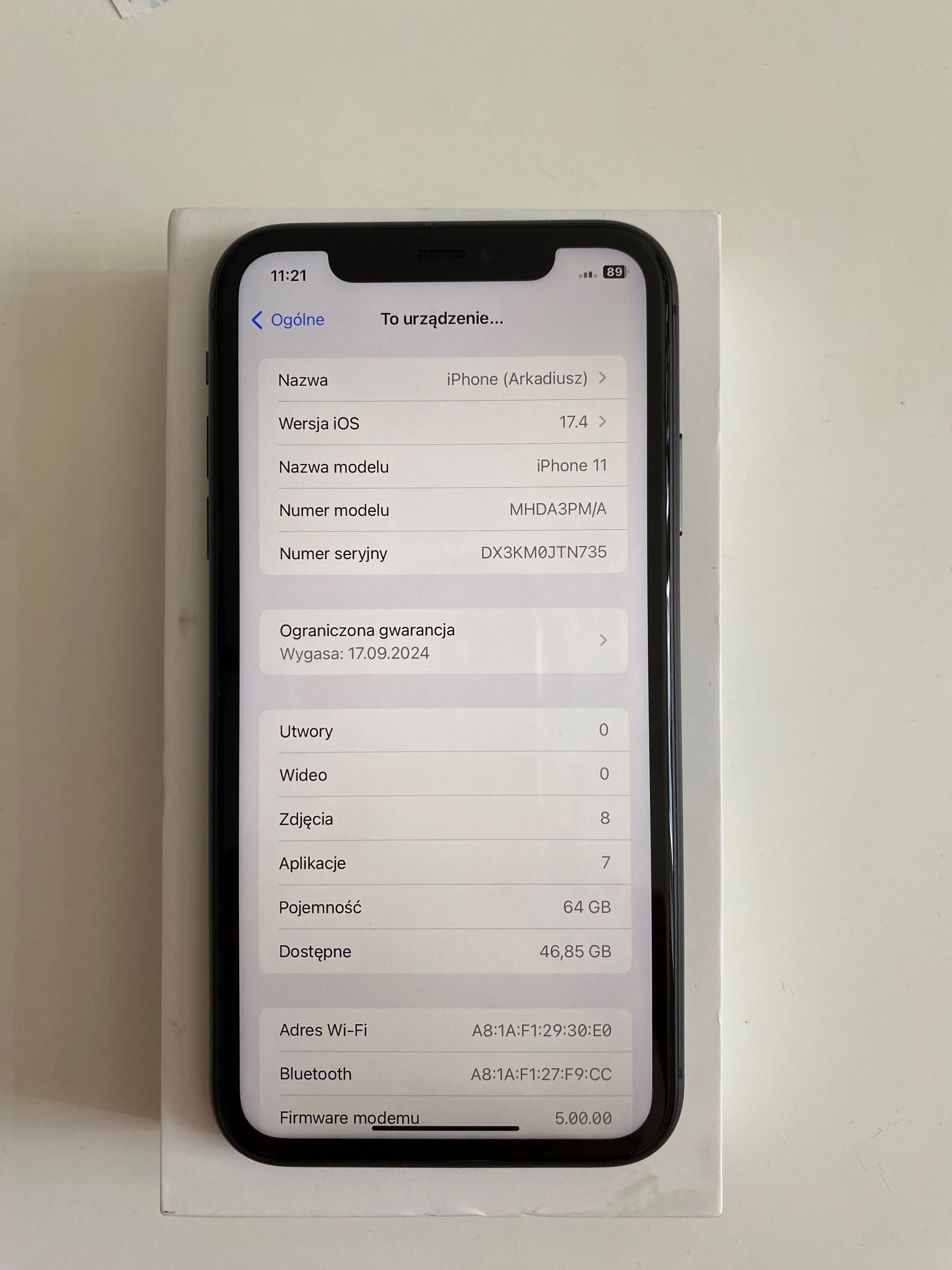 iPhone 11 na gwarancji / 64GB