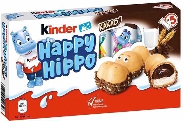 Kinder Happy Hippo kakao, Haselnuss 5 x 20.7 г.