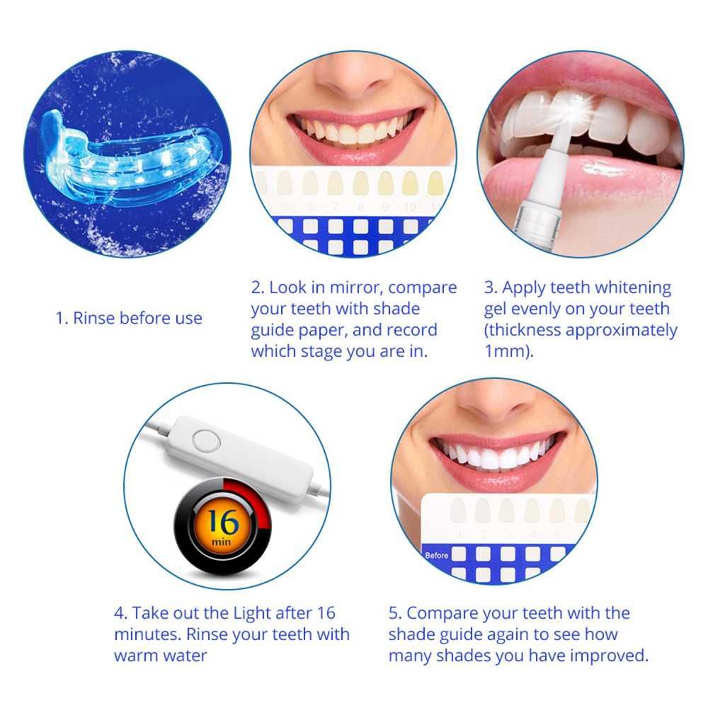 clareador de dentres clareamento dentario dental whitening teeth led