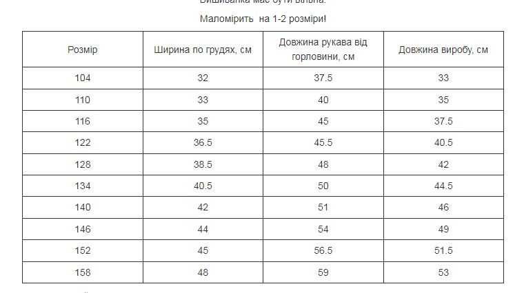 Вишиванки. Вишиті сорочки від 92 до 152см, в наявності