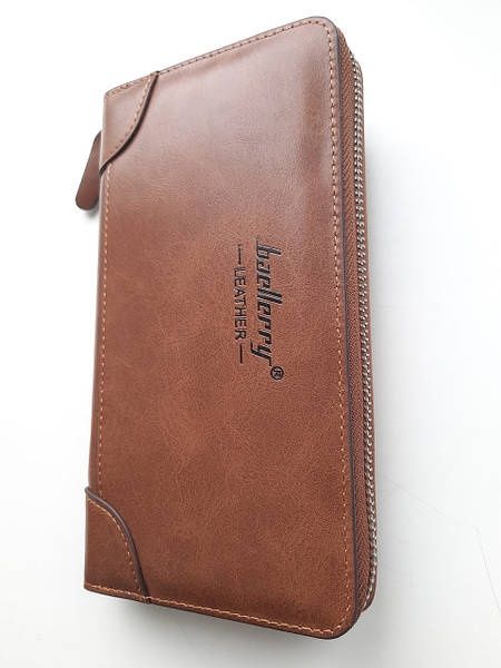Мужской кошелек Baellerry Leather Black / Brown портмоне для мужчины