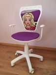 Krzesło obrotowe do biurka, fotel obrotowy do biurka, Barbie