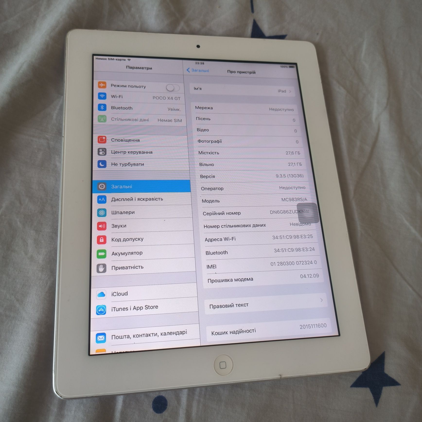 APPLE IPAD 2 3G 632GB A1396