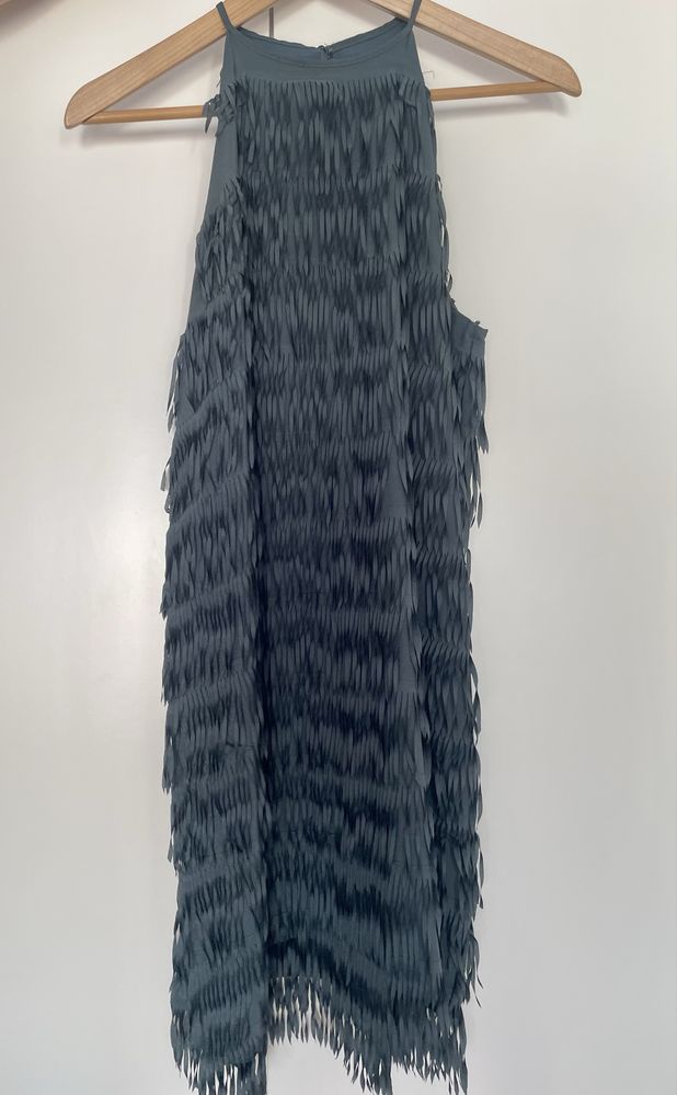 Vestido de Festa - Cinza Azulado