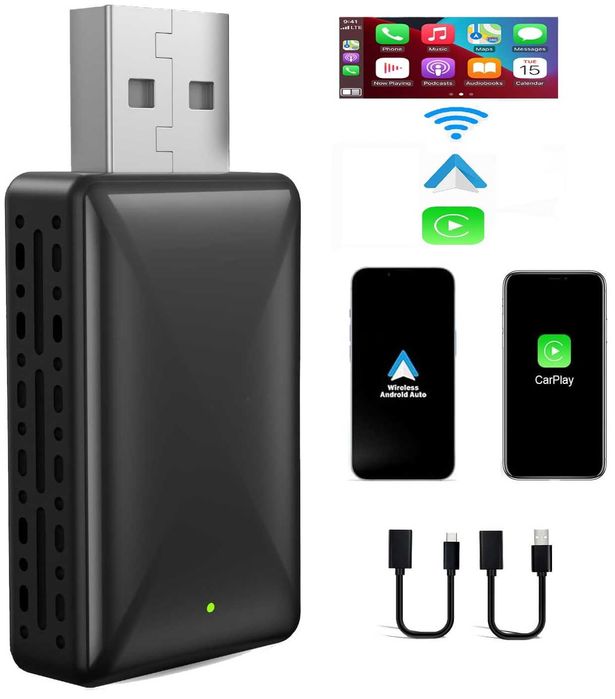 Adapter Moduł Bezprzewodowy 2w1 CarPlay Android Auto Dongle 5GHz