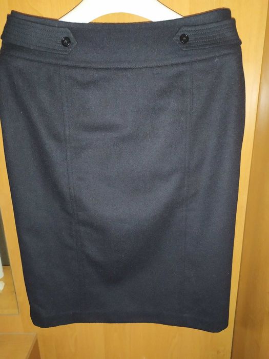 Спідниця Burberry Лондон. Чорна тонка вовна міні офісна люкс якість