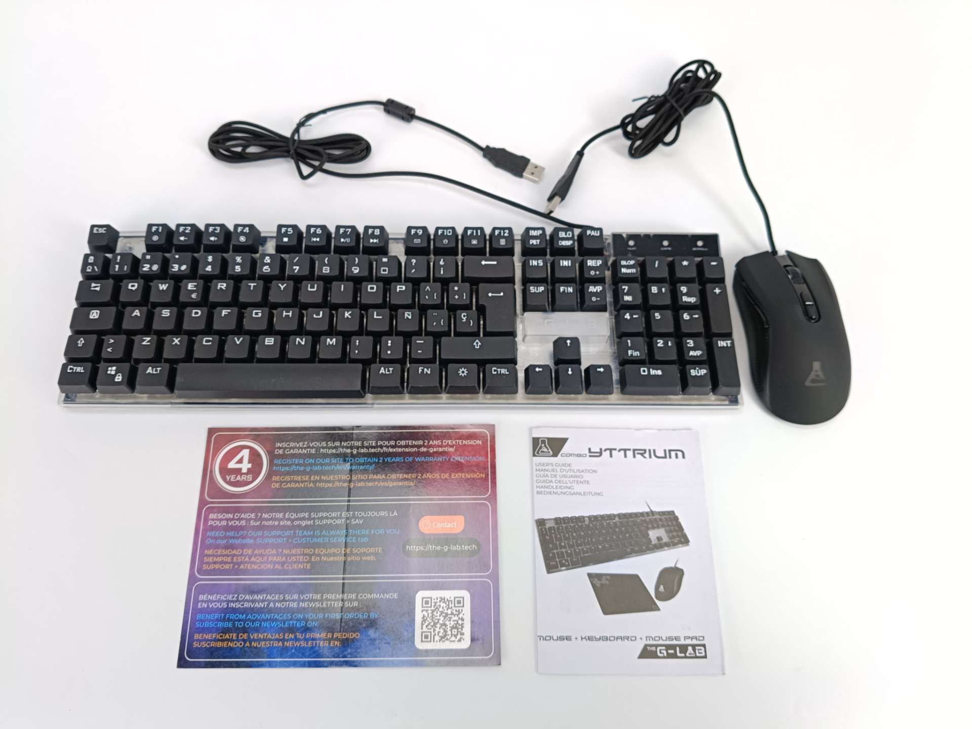G-Lab Combo Yttrium - zestaw klawiatury i myszy do gier
