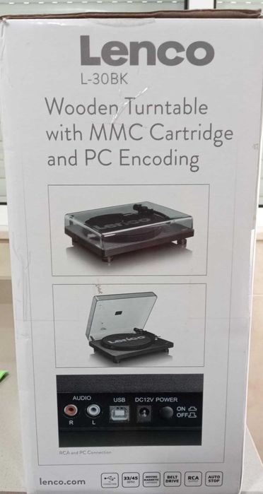 Turntable Lenco L-30BK Novo embalado