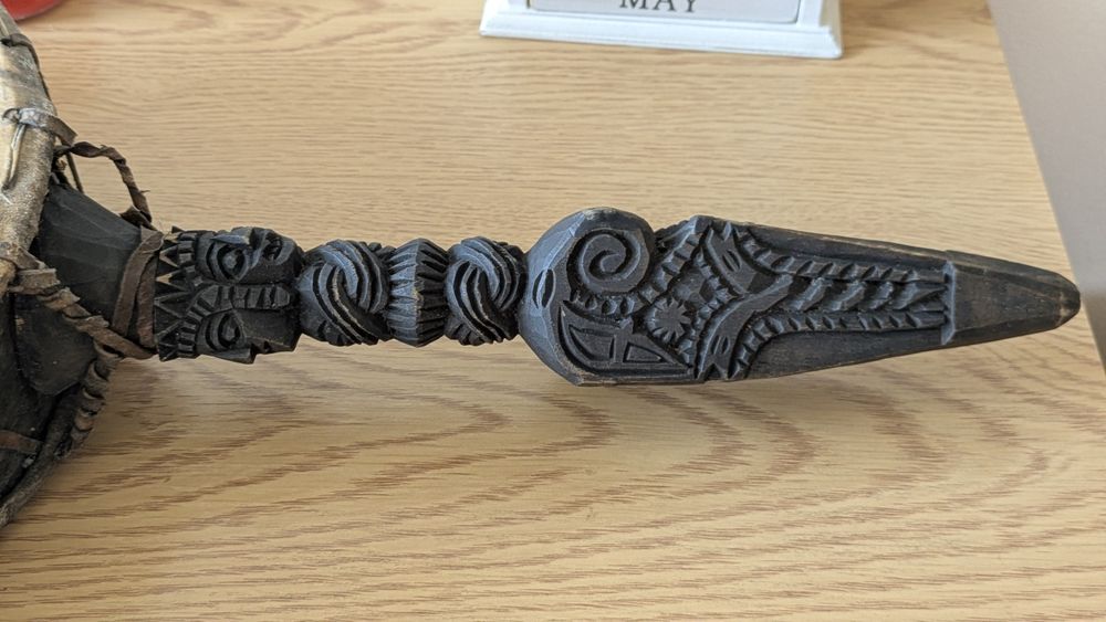 Bęben szamański Dhyangro z Nepalu – rękodzieło, vintage