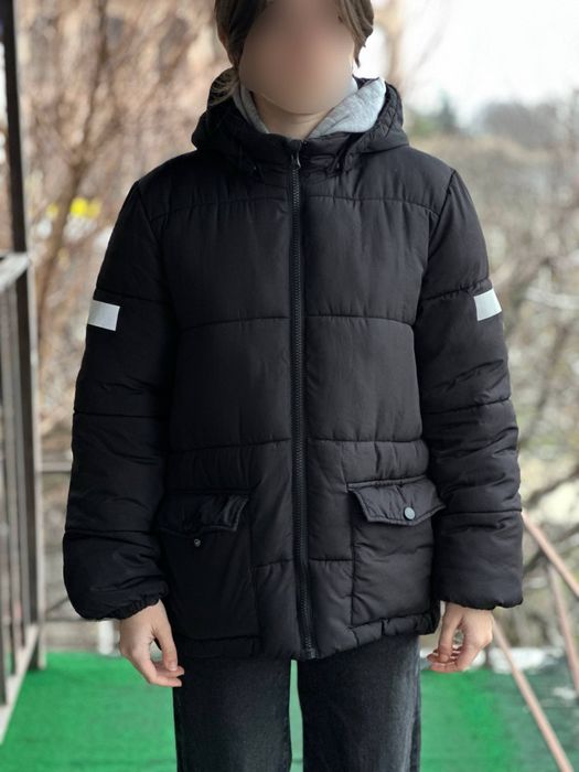 Зимова куртка  пуховик Lindex капюшоном, ріст 158 см