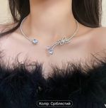 Кольє-чокер срібного кольору